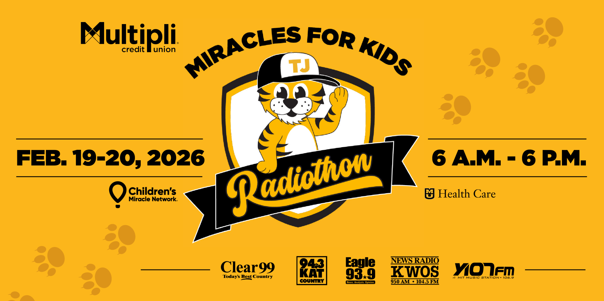 cmn radiothon yellow banner